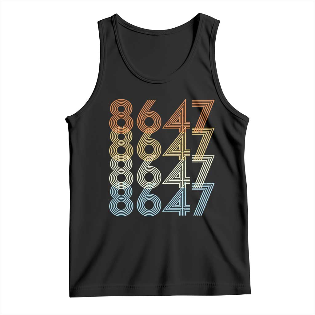 Retro Vintage 8647 Tank Top Freedom Protest Stripe Graphic TS12 Black Print Your Wear