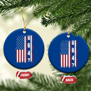8647 Vintage US Flag Ceramic Ornament Political Expression Apparel For Democrats TS12 1pc Blue Print Your Wear