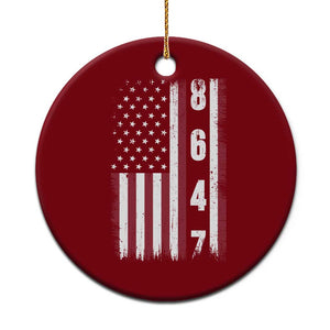 8647 Vintage US Flag Ceramic Ornament Political Expression Apparel For Democrats TS12 1pc Red Print Your Wear