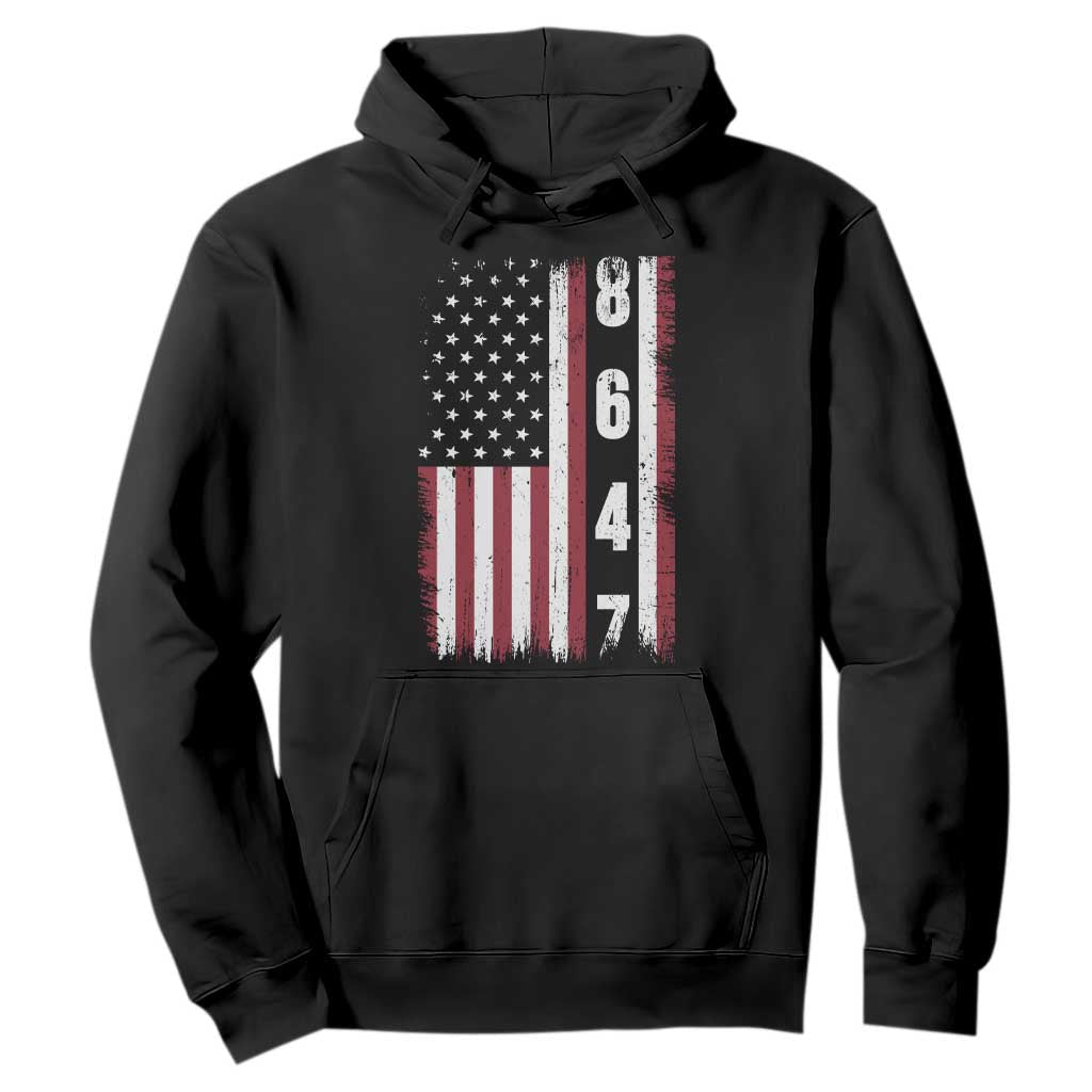 8647 Vintage US Flag Hoodie Political Expression Apparel For Democrats TS12 Black Print Your Wear