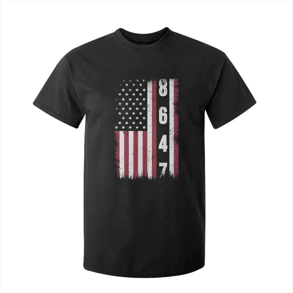 8647 Vintage US Flag T Shirt For Kid Political Expression Apparel For Democrats TS12 Black Print Your Wear