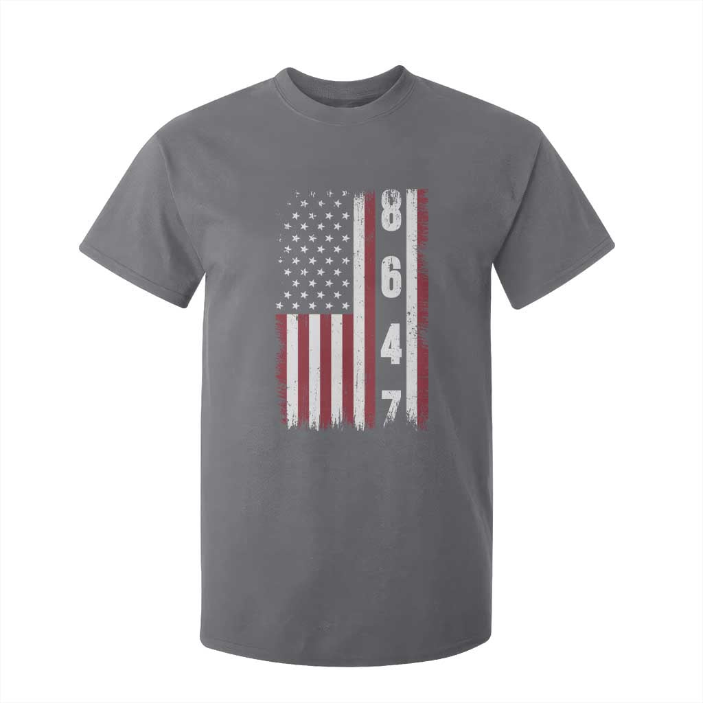 8647 Vintage US Flag T Shirt For Kid Political Expression Apparel For Democrats TS12 Charcoal Print Your Wear