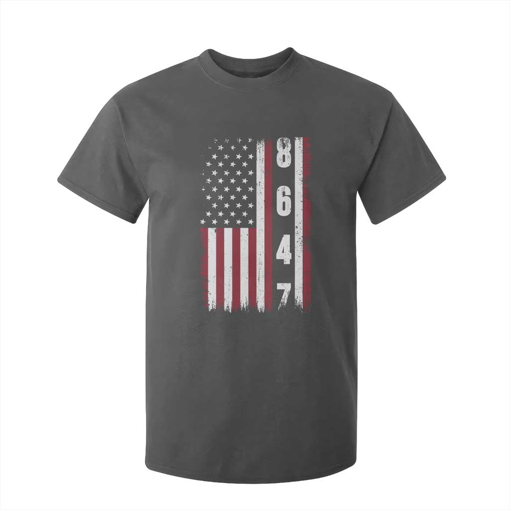 8647 Vintage US Flag T Shirt For Kid Political Expression Apparel For Democrats TS12 Dark Heather Print Your Wear