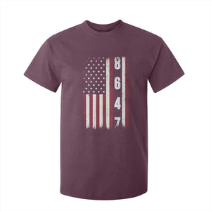 8647 Vintage US Flag T Shirt For Kid Political Expression Apparel For Democrats TS12 Maroon Print Your Wear