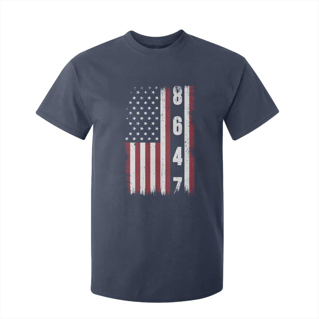 8647 Vintage US Flag T Shirt For Kid Political Expression Apparel For Democrats TS12 Navy Print Your Wear