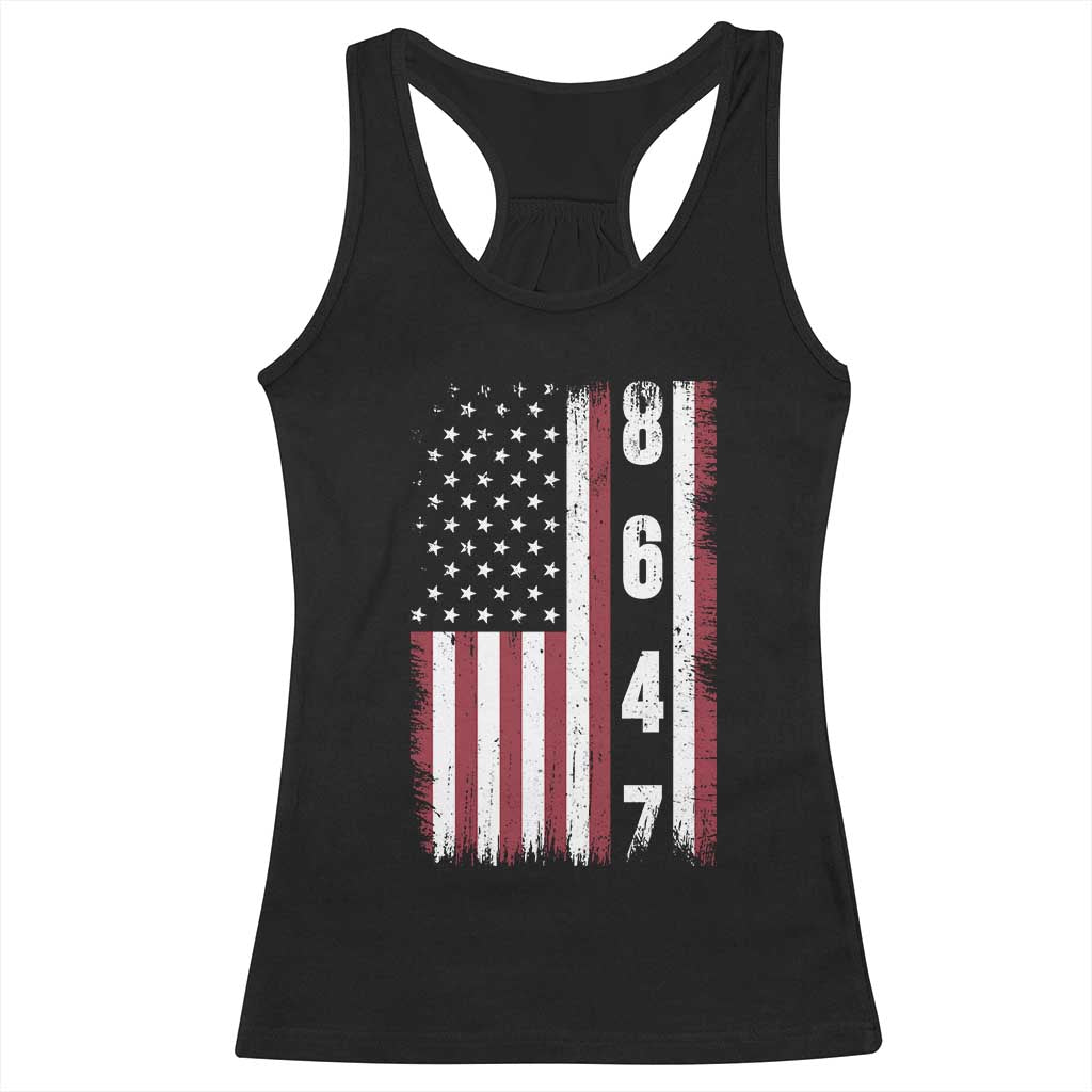 8647 Vintage US Flag Racerback Tank Top Political Expression Apparel For Democrats TS12 Black Print Your Wear