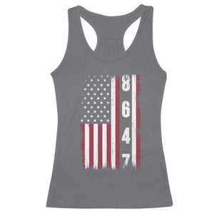 8647 Vintage US Flag Racerback Tank Top Political Expression Apparel For Democrats TS12 Charcoal Print Your Wear