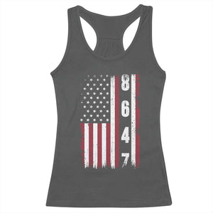 8647 Vintage US Flag Racerback Tank Top Political Expression Apparel For Democrats TS12 Dark Heather Print Your Wear