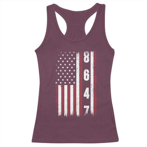 8647 Vintage US Flag Racerback Tank Top Political Expression Apparel For Democrats TS12 Maroon Print Your Wear