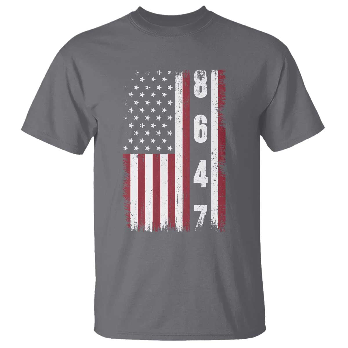 8647 Vintage US Flag T Shirt Political Expression Apparel For Democrats TS12 Charcoal Print Your Wear