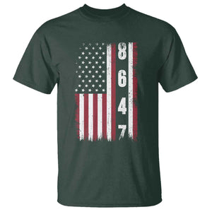 8647 Vintage US Flag T Shirt Political Expression Apparel For Democrats TS12 Dark Forest Green Print Your Wear