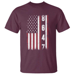 8647 Vintage US Flag T Shirt Political Expression Apparel For Democrats TS12 Maroon Print Your Wear