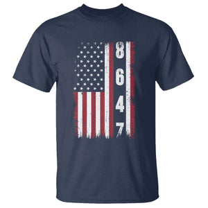 8647 Vintage US Flag T Shirt Political Expression Apparel For Democrats TS12 Navy Print Your Wear