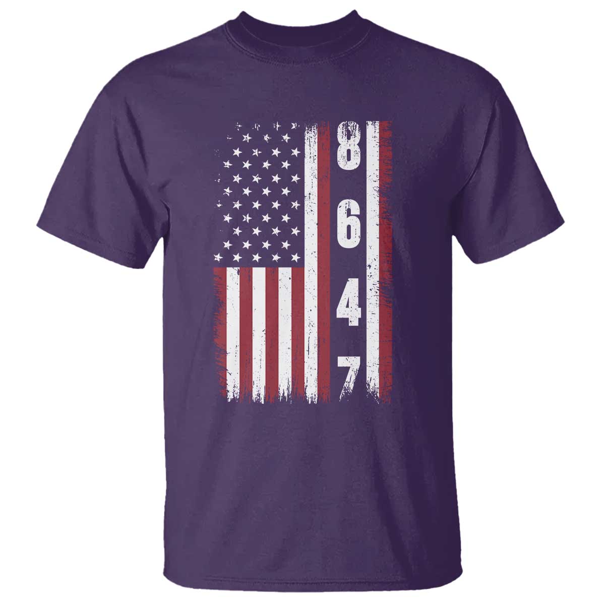 8647 Vintage US Flag T Shirt Political Expression Apparel For Democrats TS12 Purple Print Your Wear