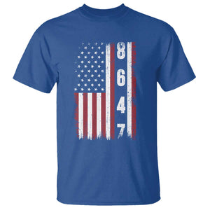 8647 Vintage US Flag T Shirt Political Expression Apparel For Democrats TS12 Royal Blue Print Your Wear