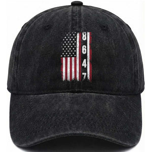 8647 Vintage US Flag Washed Cotton Baseball Cap Political Expression Apparel For Democrats TS12 Print Your Wear
