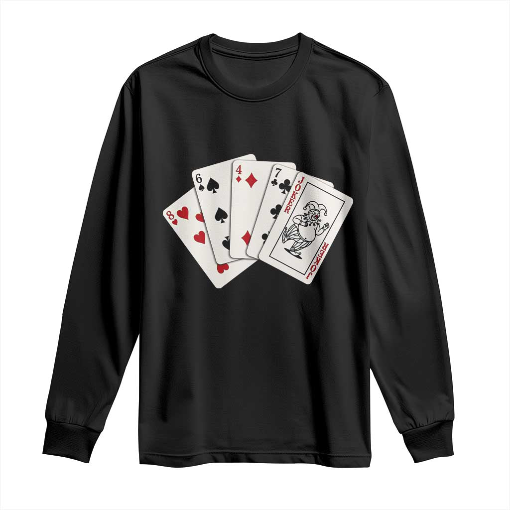 8647 Protest Playing Cards Long Sleeve Shirt Liberal Activist Anti Trump Graphic TS12 Black Print Your Wear