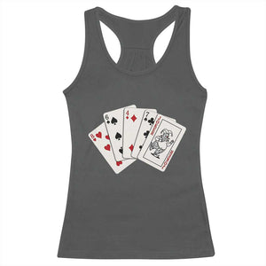 8647 Protest Playing Cards Racerback Tank Top Liberal Activist Anti Trump Graphic TS12 Dark Heather Print Your Wear