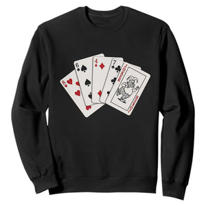8647 Protest Playing Cards Sweatshirt Liberal Activist Anti Trump Graphic TS12 Black Print Your Wear