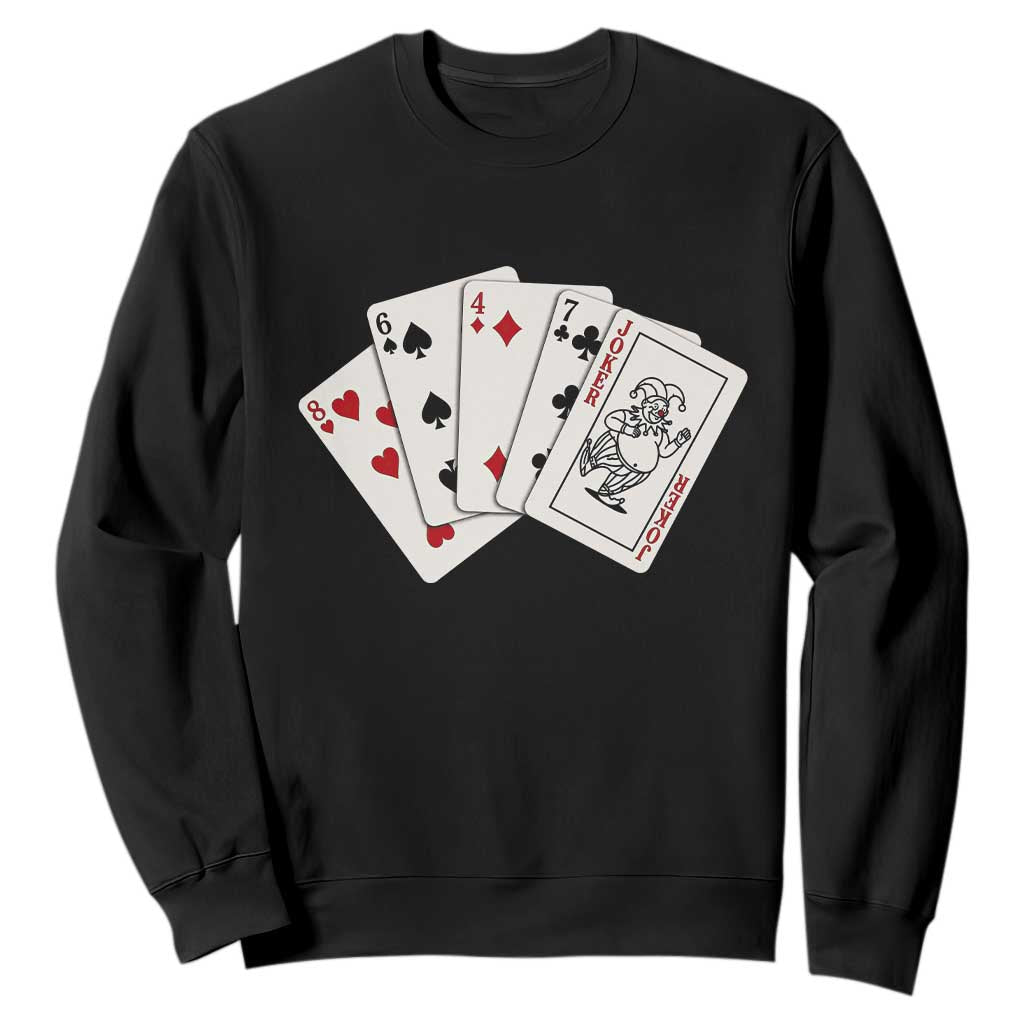 8647 Protest Playing Cards Sweatshirt Liberal Activist Anti Trump Graphic TS12 Black Print Your Wear