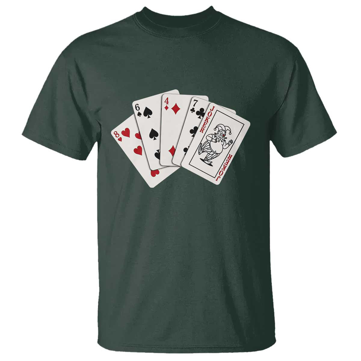 8647 Protest Playing Cards T Shirt Liberal Activist Anti Trump Graphic TS12 Dark Forest Green Print Your Wear