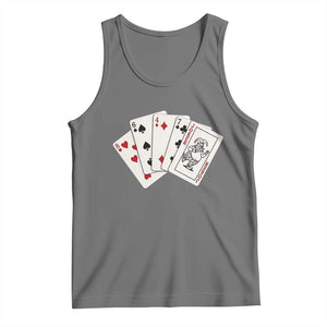 8647 Protest Playing Cards Tank Top Liberal Activist Anti Trump Graphic TS12 Black Heather Print Your Wear