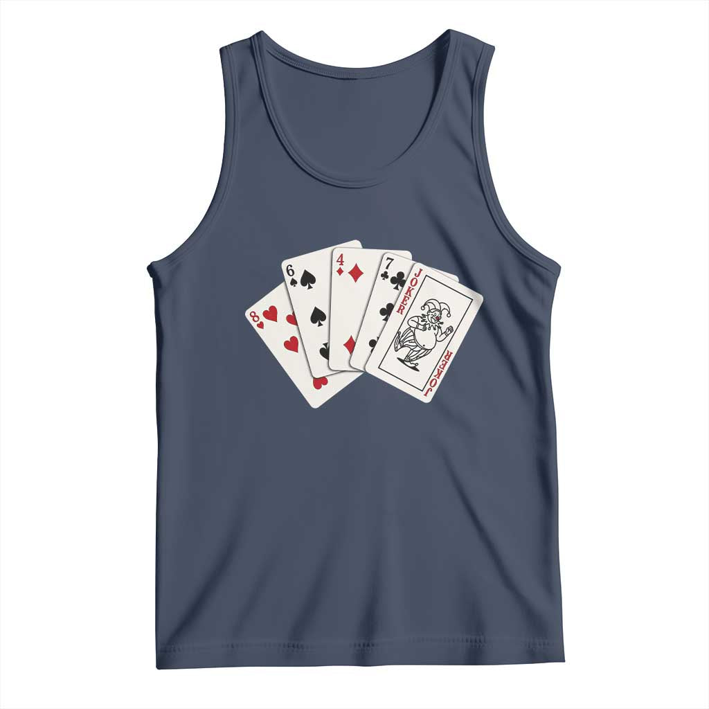 8647 Protest Playing Cards Tank Top Liberal Activist Anti Trump Graphic TS12 Navy Print Your Wear