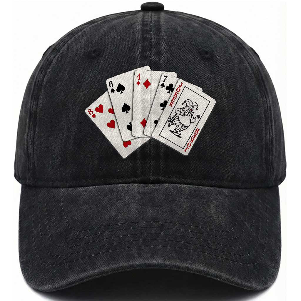 8647 Protest Playing Cards Washed Cotton Baseball Cap Liberal Activist Anti Trump Graphic TS12 Print Your Wear
