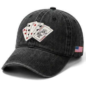 8647 Protest Playing Cards Washed Cotton Baseball Cap Liberal Activist Anti Trump Graphic TS12 Print Your Wear