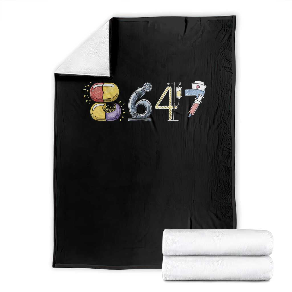 8647 Medical Professions Resist Graphic Throw Blanket Healthcare Worker Freedom TS12 Black Print Your Wear