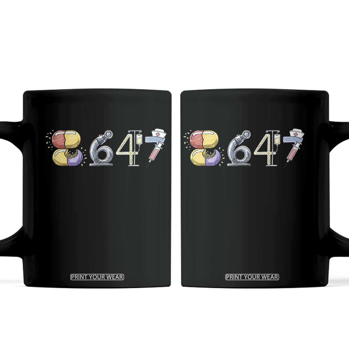 8647 Medical Professions Resist Graphic Coffee Mug Healthcare Worker Freedom TS12 Black Print Your Wear