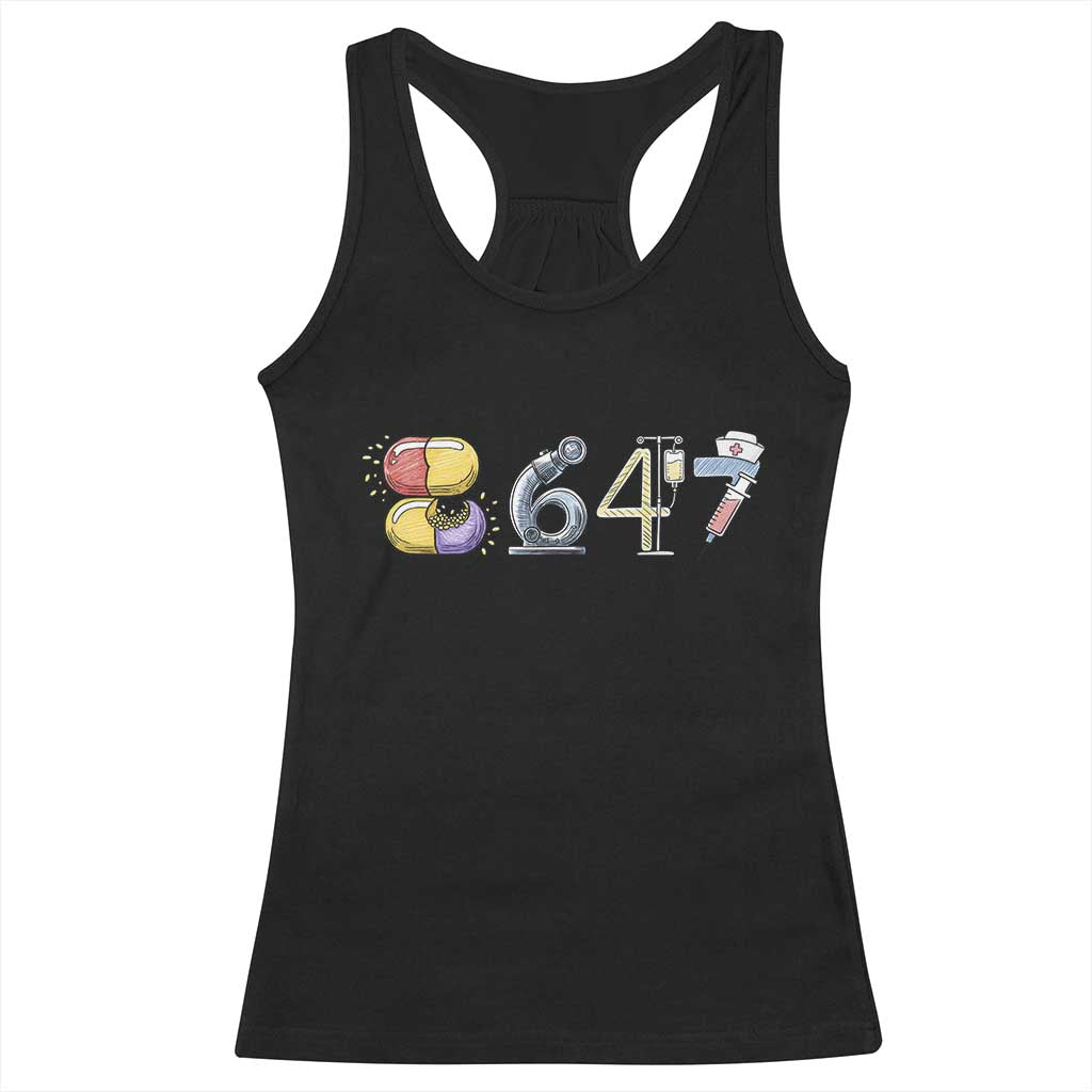 8647 Medical Professions Resist Graphic Racerback Tank Top Healthcare Worker Freedom TS12 Black Print Your Wear