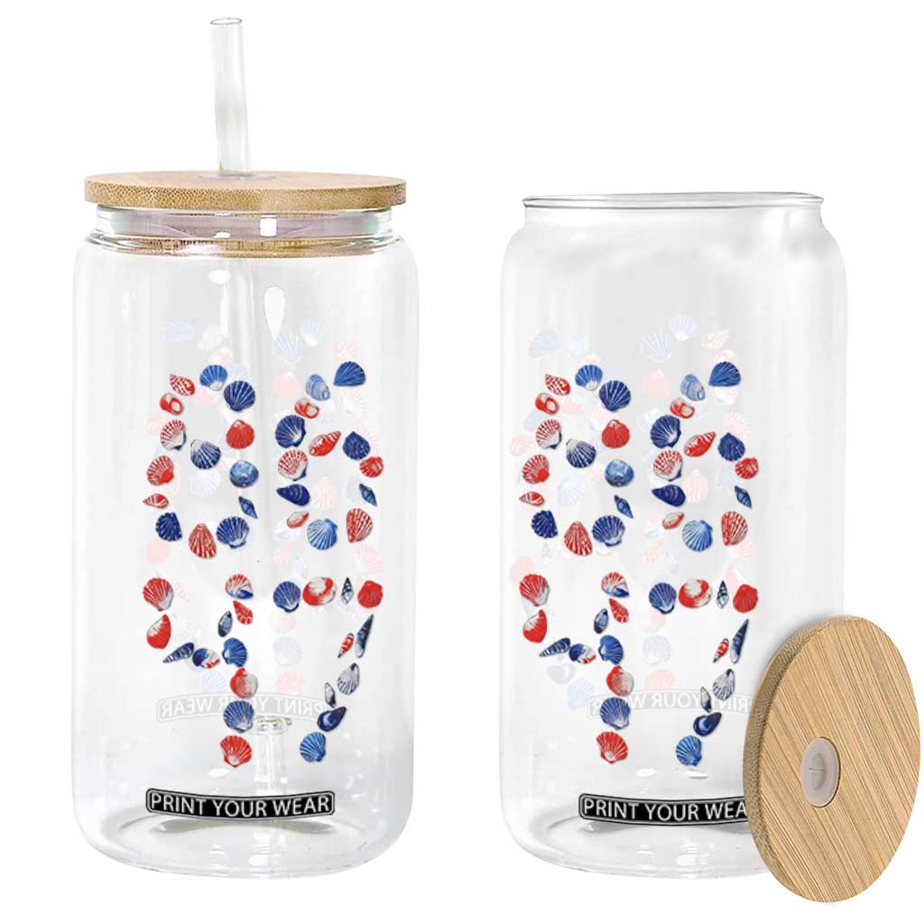 Red White Blue Seashell 8647 Glass Can Viral 2026 Beach Walk Satire Graphic TS12 Print Your Wear