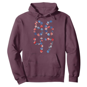Red White Blue Seashell 8647 Hoodie Viral 2026 Beach Walk Satire Graphic TS12 Maroon Print Your Wear