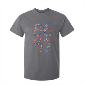 Red White Blue Seashell 8647 T Shirt For Kid Viral 2026 Beach Walk Satire Graphic TS12 Charcoal Print Your Wear