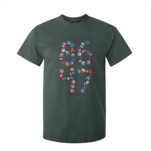 Red White Blue Seashell 8647 T Shirt For Kid Viral 2026 Beach Walk Satire Graphic TS12 Dark Forest Green Print Your Wear