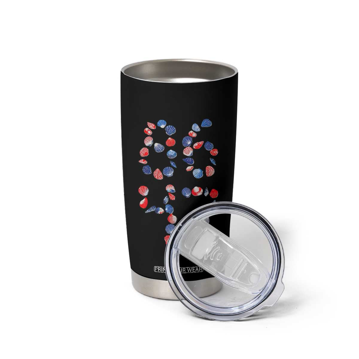 Red White Blue Seashell 8647 Tumbler Cup Viral 2026 Beach Walk Satire Graphic TS12 Print Your Wear