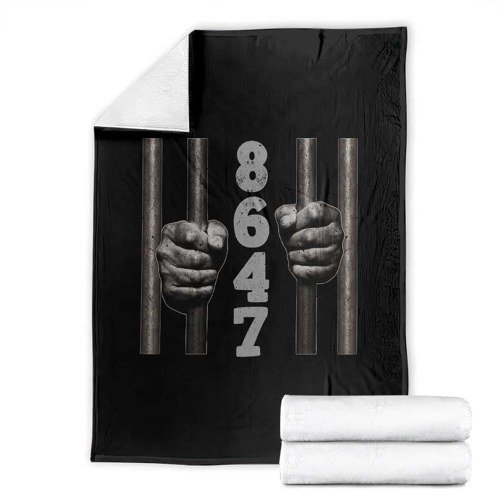 Funny 8647 Jail Throw Blanket Freedom Protest Satire Graphic Gift TS12 Black Print Your Wear