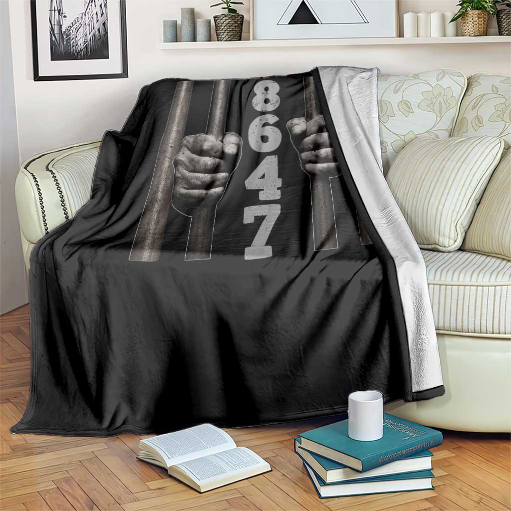 Funny 8647 Jail Throw Blanket Freedom Protest Satire Graphic Gift TS12 Print Your Wear