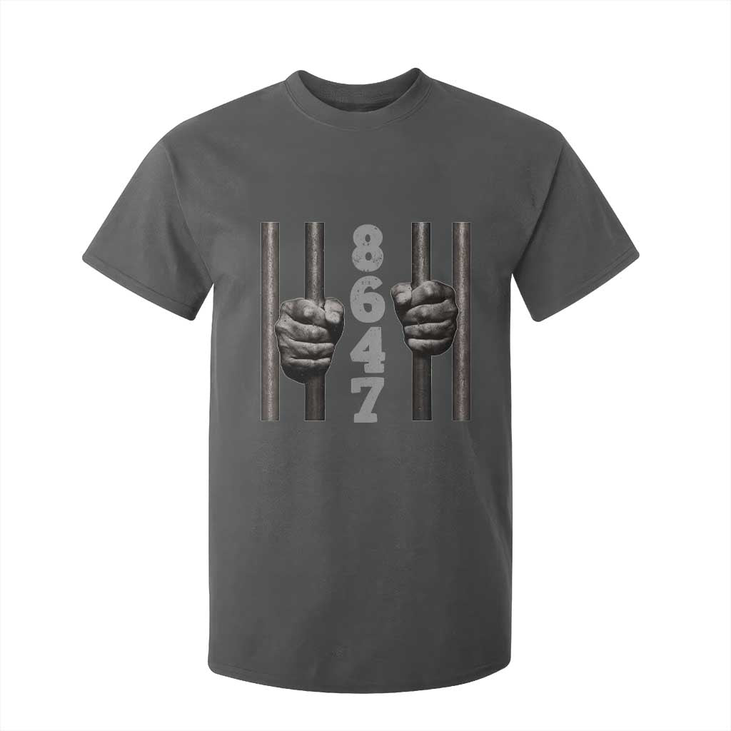Funny 8647 Jail T Shirt For Kid Freedom Protest Satire Graphic Gift TS12 Dark Heather Print Your Wear