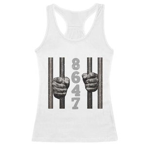 Funny 8647 Jail Racerback Tank Top Freedom Protest Satire Graphic Gift TS12 White Print Your Wear