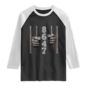 Funny 8647 Jail Raglan Shirt Freedom Protest Satire Graphic Gift TS12 Black White Print Your Wear