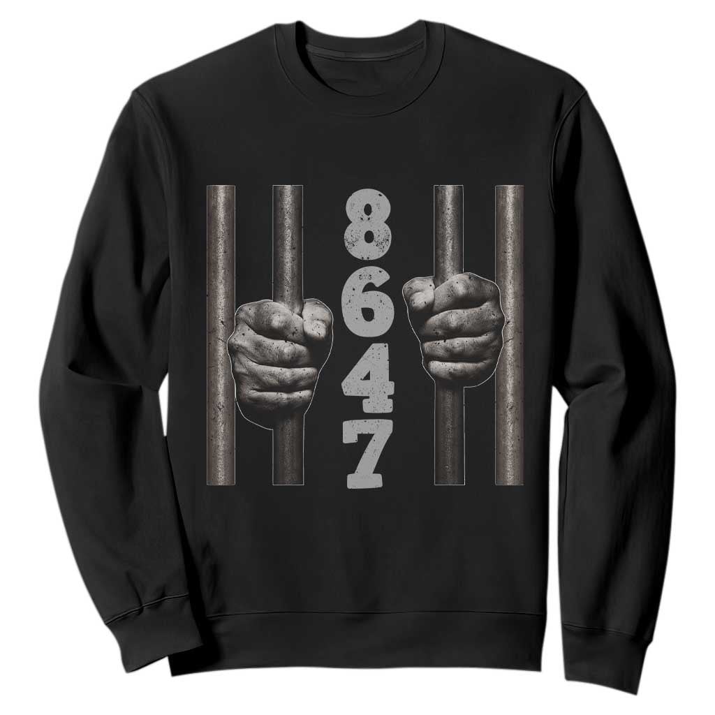 Funny 8647 Jail Sweatshirt Freedom Protest Satire Graphic Gift TS12 Black Print Your Wear