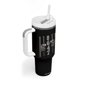 Funny 8647 Jail Tumbler With Handle Freedom Protest Satire Graphic Gift TS12 Print Your Wear