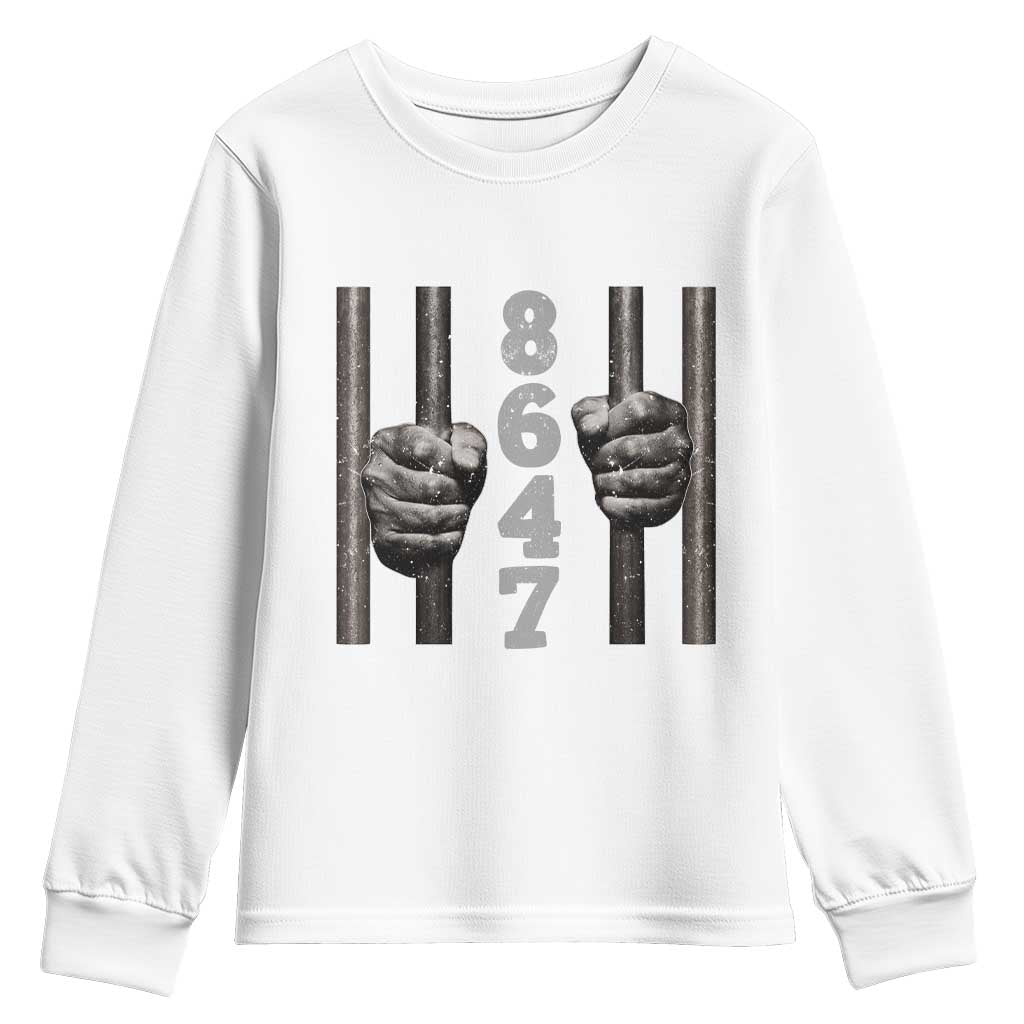 Funny 8647 Jail Youth Sweatshirt Freedom Protest Satire Graphic Gift TS12 White Print Your Wear