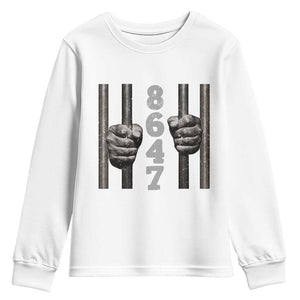 Funny 8647 Jail Youth Sweatshirt Freedom Protest Satire Graphic Gift TS12 White Print Your Wear