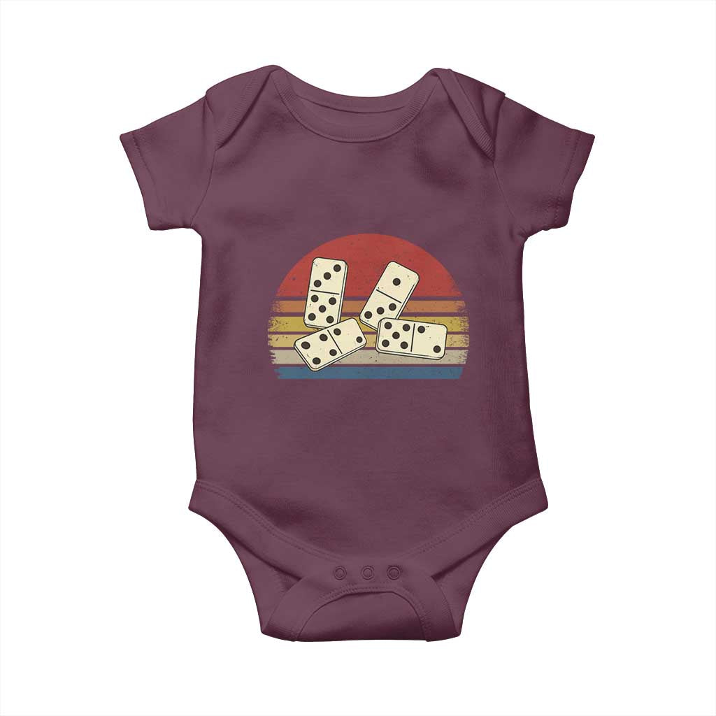 Vintage Domino Player 8647 Baby Onesie Board Game Subtle Protest TS12 Maroon Print Your Wear