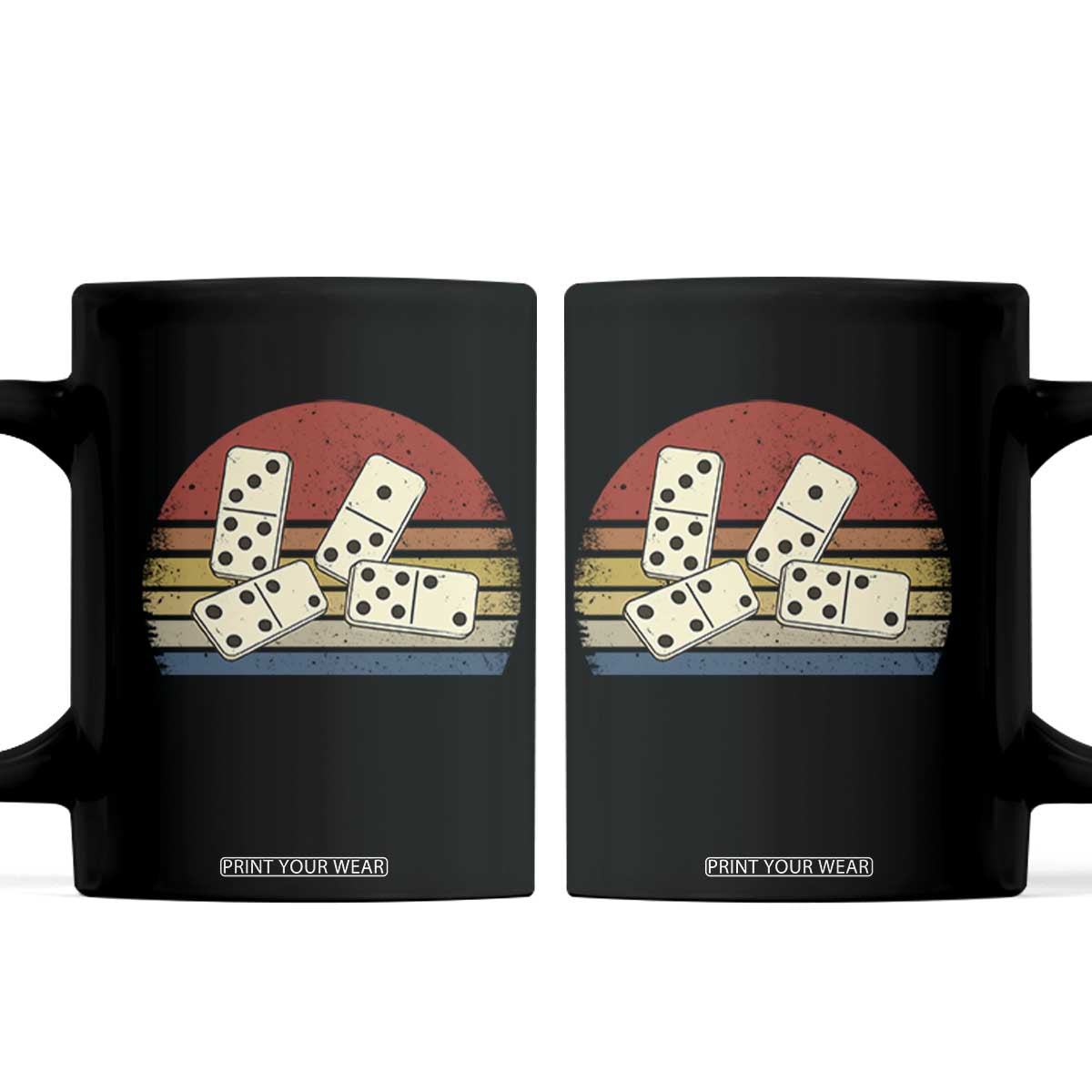 Vintage Domino Player 8647 Coffee Mug Board Game Subtle Protest TS12 Black Print Your Wear