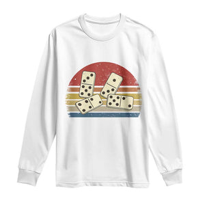 Vintage Domino Player 8647 Long Sleeve Shirt Board Game Subtle Protest TS12 White Print Your Wear