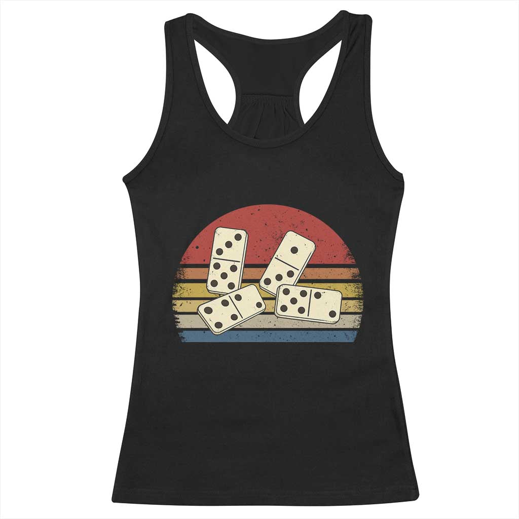 Vintage Domino Player 8647 Racerback Tank Top Board Game Subtle Protest TS12 Black Print Your Wear